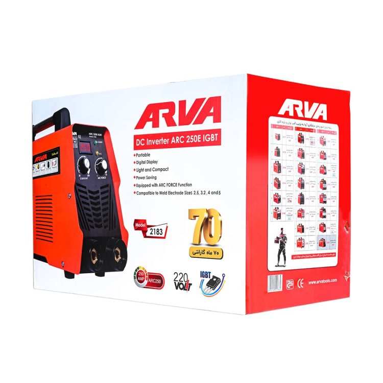 اینورتر جوشکاری ARC ۲۵۰E مدل ۲۱۸۳ (دو ولوم)
