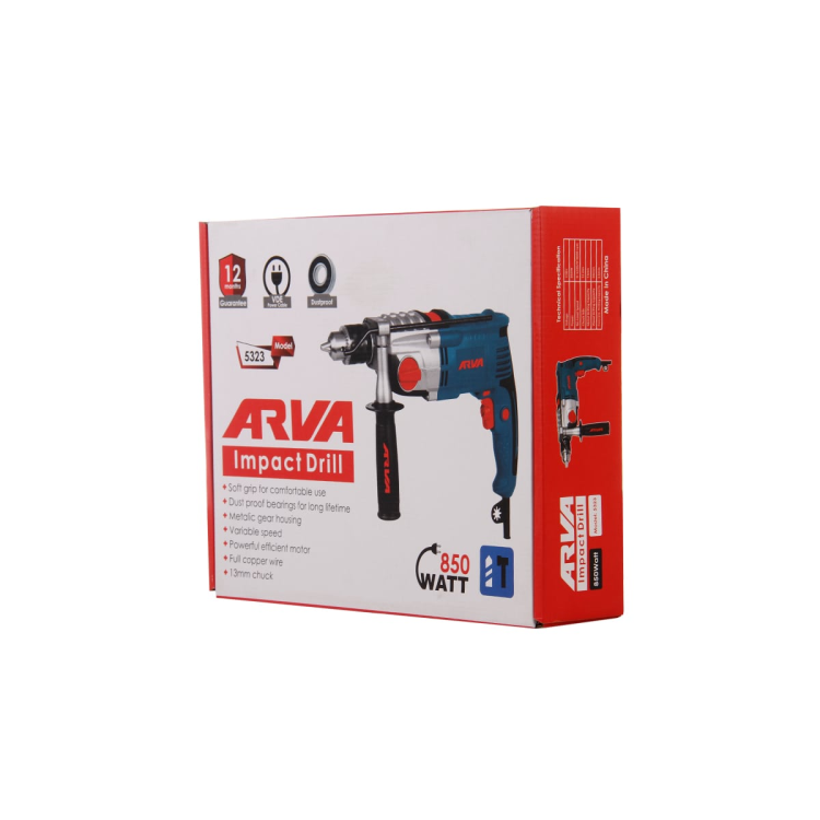 دریل گیربکسی چکشی ۸۵۰ وات ۱۳ میلیمتری آچاری مدل ۵۳۲۳