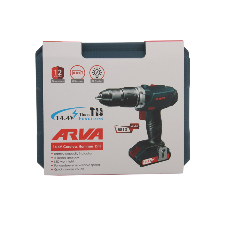 دریل پیچ گوشتی شارژی چکشی ۱۴.۴ ولت مدل ۵۸۱۳