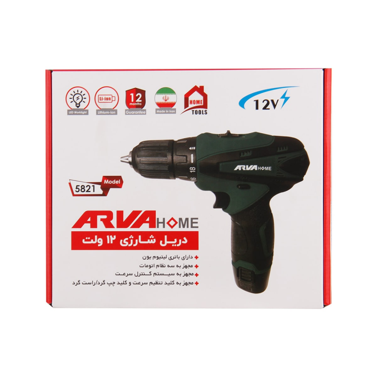دریل پیچ گوشتی شارژی خانگی ۱۲ ولت مدل ۵۸۲۱