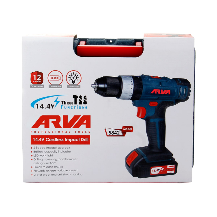 دریل پیچ گوشتی شارژی چکشی ۱۴.۴ ولت مدل ۵۸۴۲
