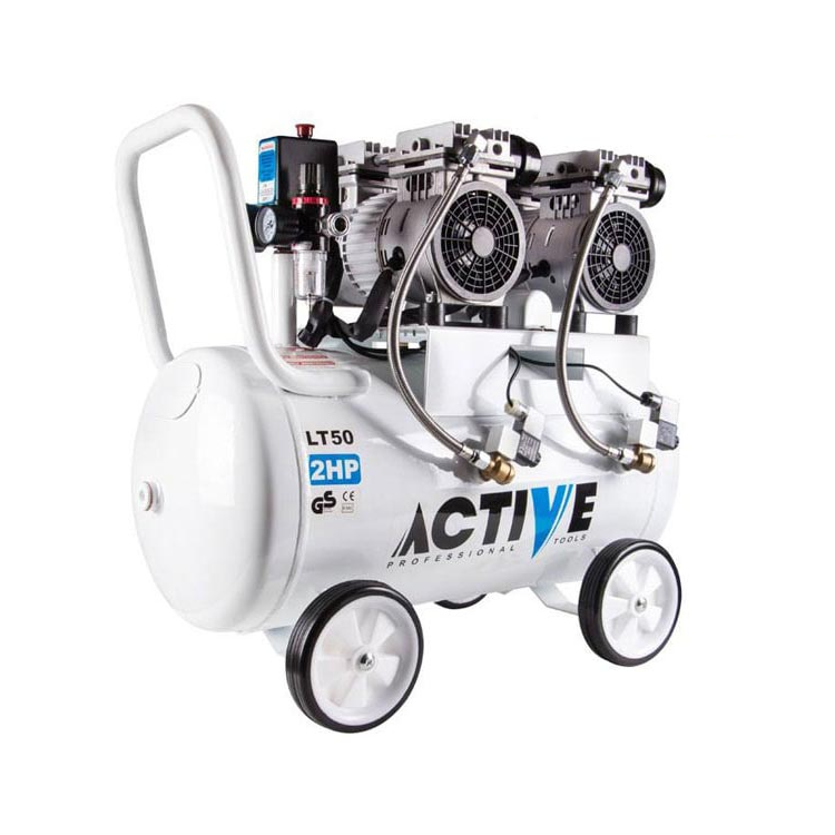 کمپرسور باد اکتیو سایلنت 50 لیتری دو سیلندر مدل AC-1350SP