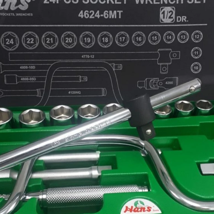مجموعه 24 عددی آچار بکس هنس مدل 4624-6MT