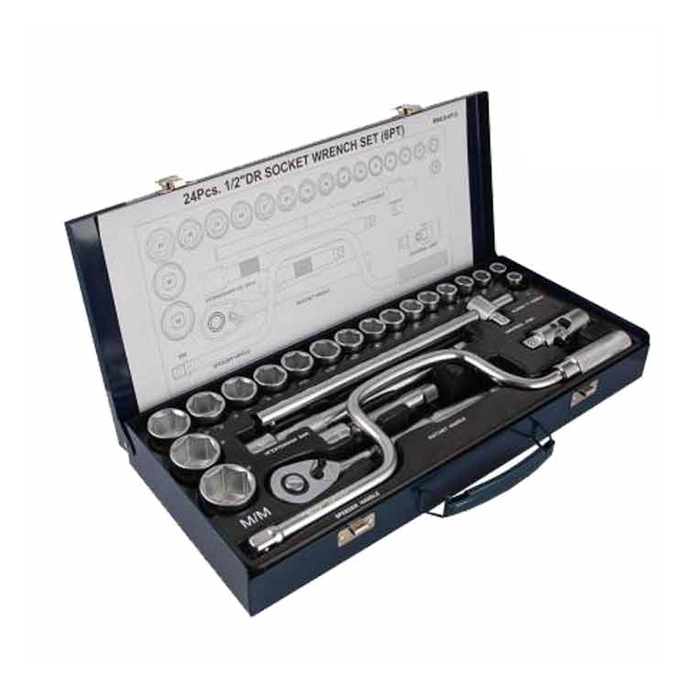 مجموعه 24 عددی آچار بکس مستر تولز مدل BM424-6PD