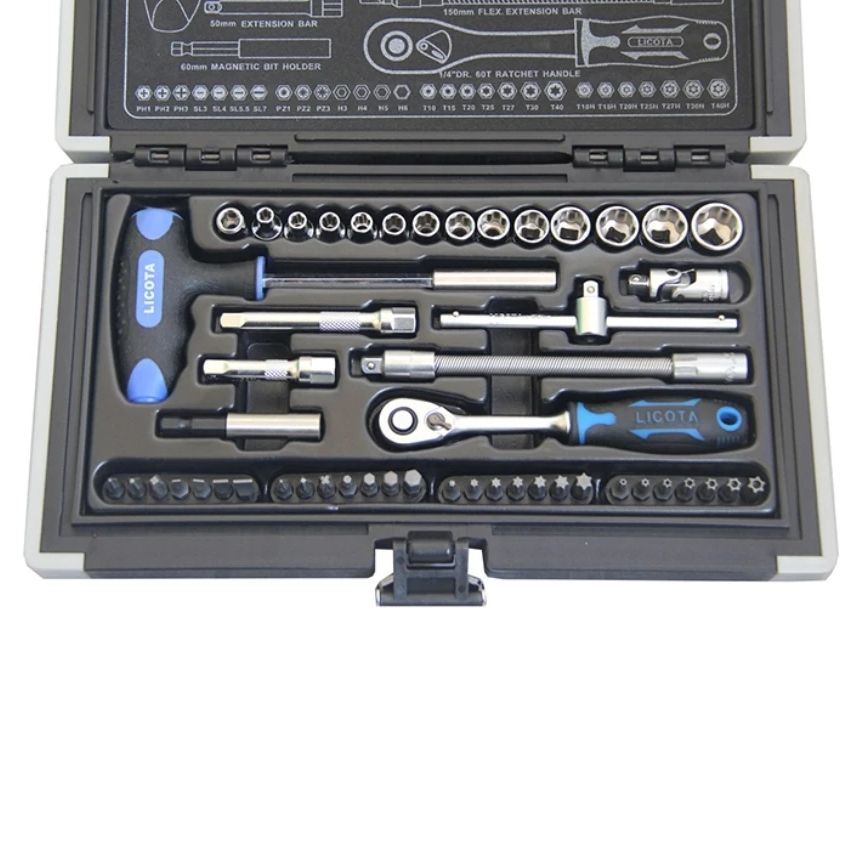 جعبه بکس و بیت 50 پارچه لیکوتا درایو 1/4 اینچ ALK-0002