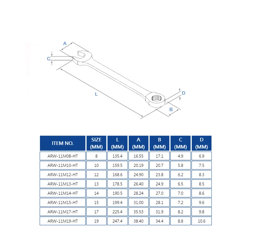 مجموعه آچار یک سر تخت و جغجغه لیکوتا ARW-11MK11