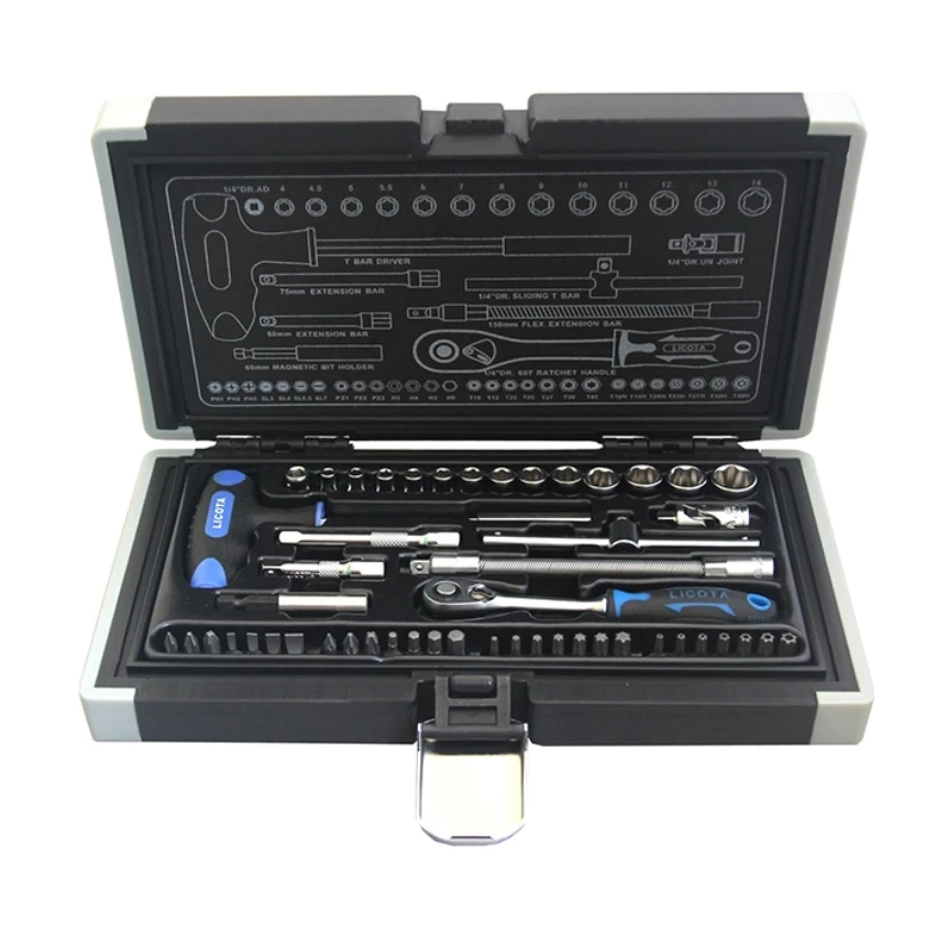 جعبه بکس و بیت 50 پارچه لیکوتا درایو 1/4 اینچ ALK-0002