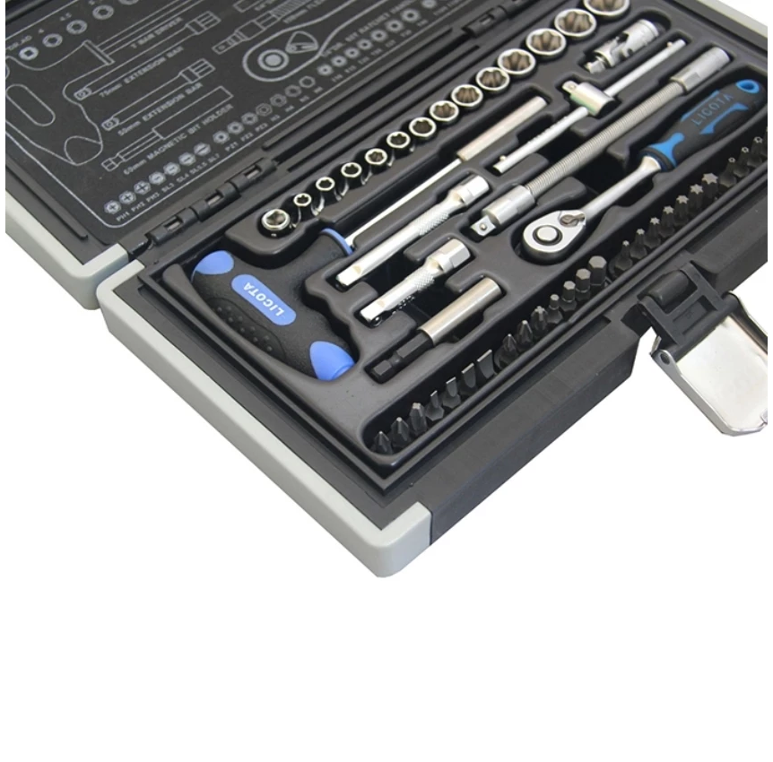 جعبه بکس و بیت 50 پارچه لیکوتا درایو 1/4 اینچ ALK-0002