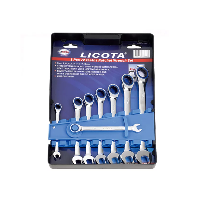 مجموعه آچار یک سر تخت و جغجغه لیکوتا ARW-11MK11