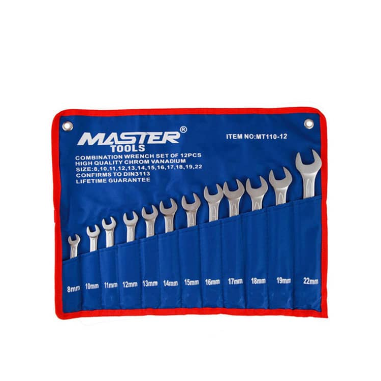 مجموعه 12 عددی آچار یکسر تخت یکسر رینگی مستر تولز مدل MT110-12