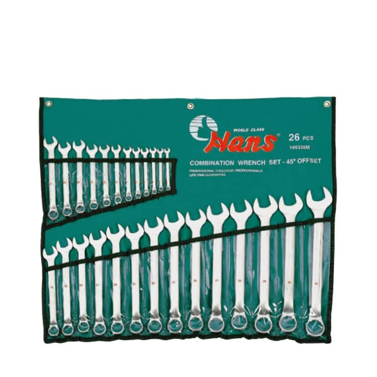 آچار یکسر تخت یکسر رینگی 26 عددی هنس مدل 166326M