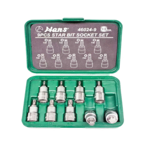 آچار بکس ستاره ای هنس مدل TP-9 مجموعه 9 عددی