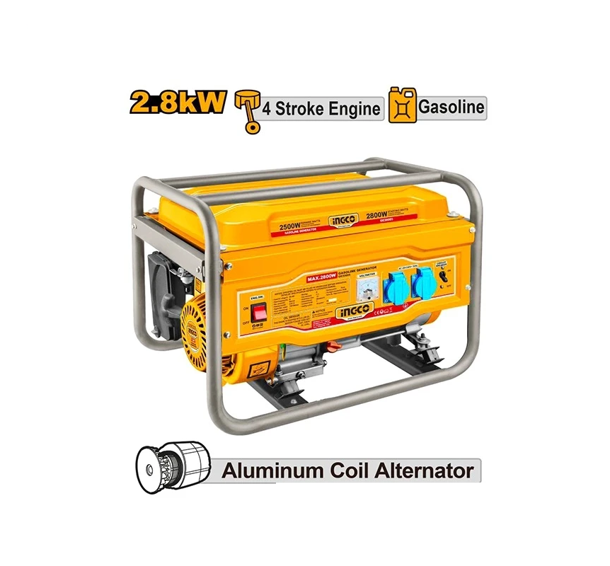 موتور برق بنزینی اینکو مدل GE30005-2800W ظرفیت 2.8 کیلووات
