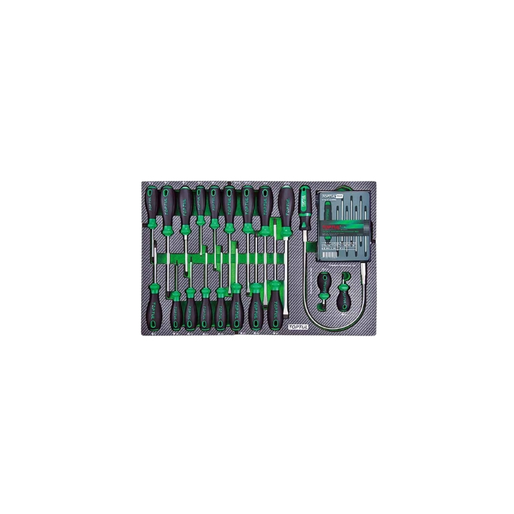 جعبه ابزار 340 پارچه 7 کشو چرخدار ذغالی با 5 کشو ابزار تاپ تول مدل GE-34028