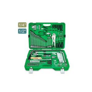 جعبه ابزار سبز 150 پارچه پلاستیکی تاپ تول مدل GCAI150R