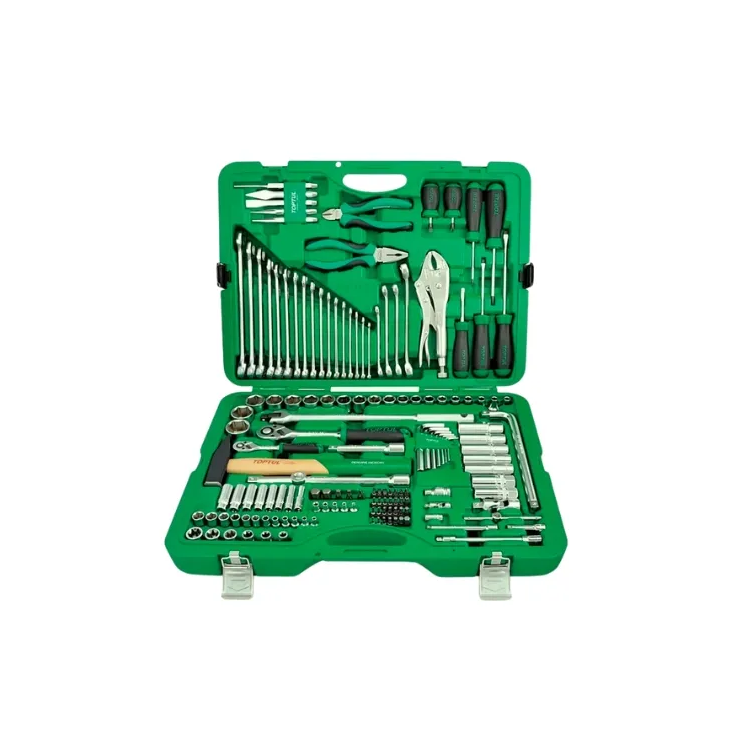 جعبه ابزار سبز 150 پارچه پلاستیکی تاپ تول مدل GCAI150R