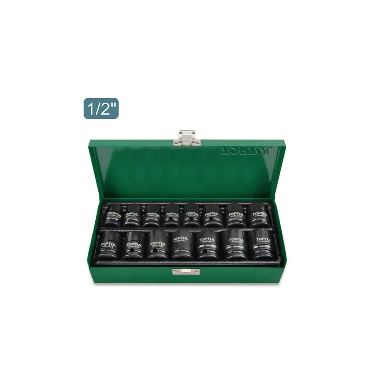 جعبه بکس 15 پارچه 1/2 اینچ مشکی فشار قوی تاپ تول مدل GDAD1501