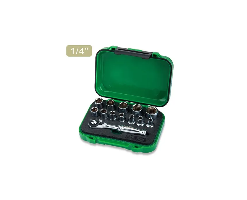 جعبه بکس 13 پارچه 1/4 اینچ تاپ تول + دسته جغجغه مینی مدل GABW1301