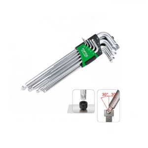 آچار آلن سر گرد تاپ تول کارتی فوق بلند پیچ درار 9 عددی مدل GAAL0927