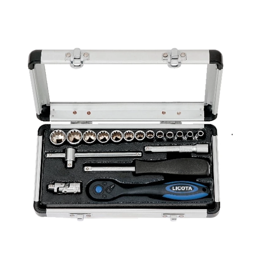 جعبه بکس 18 پارچه لیکوتا درایو 1/4 اینچ مدل ALM-3009