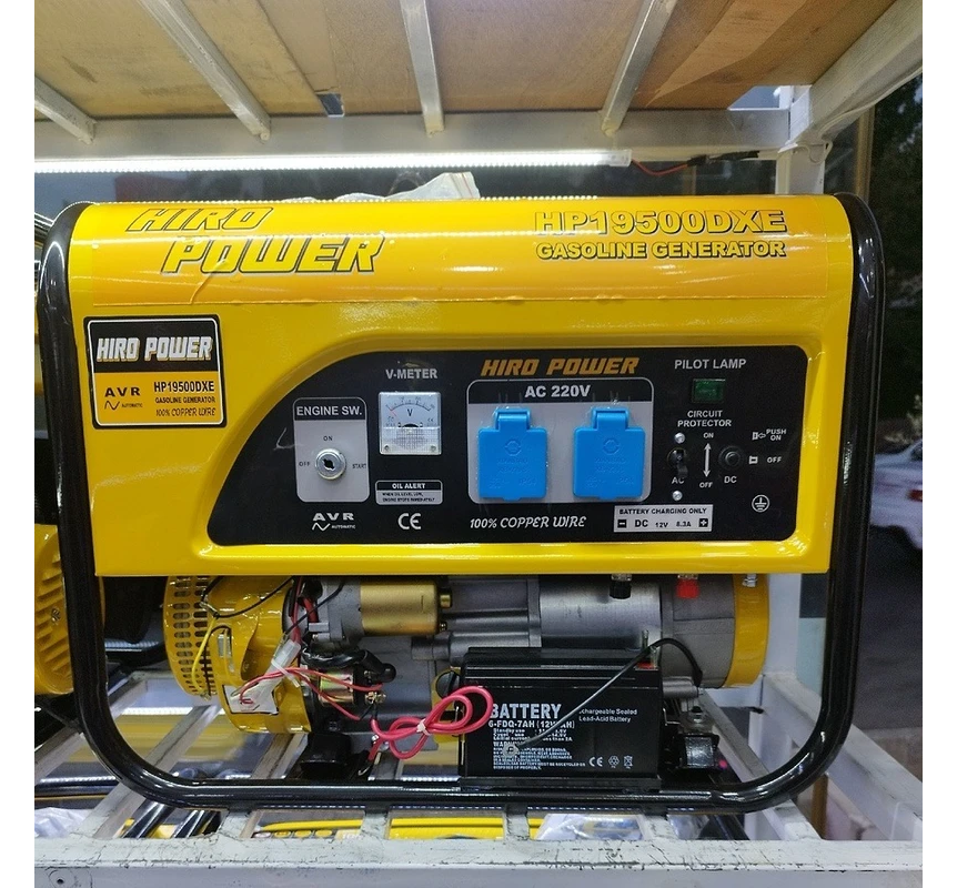 موتور برق بنزینی 7.5 اسب بخار هیرو پاور مدل HP19500DXE