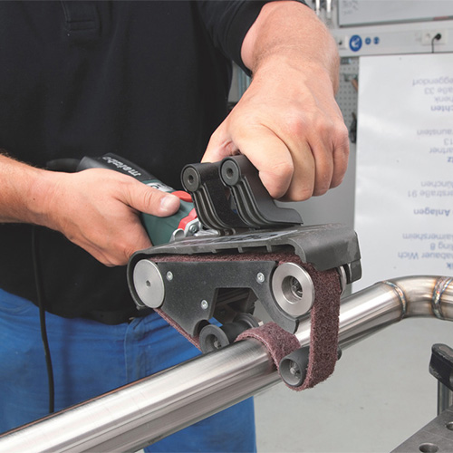 سنباده استیل نواری 900 وات متابو مدل RBE 9-60 SET