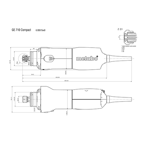 فرزانگشتی گلو کوتاه متابو مدل GE 710 compact