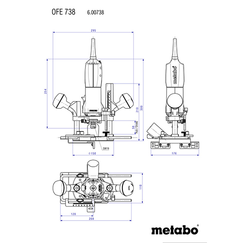 فرز نجاری 710 وات متابو مدل OFE 738