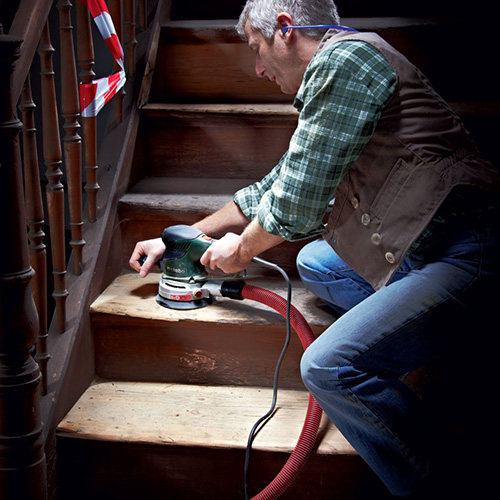 سنباده لرزان 350 وات گرد متابو مدل SXE 450 TurboTec