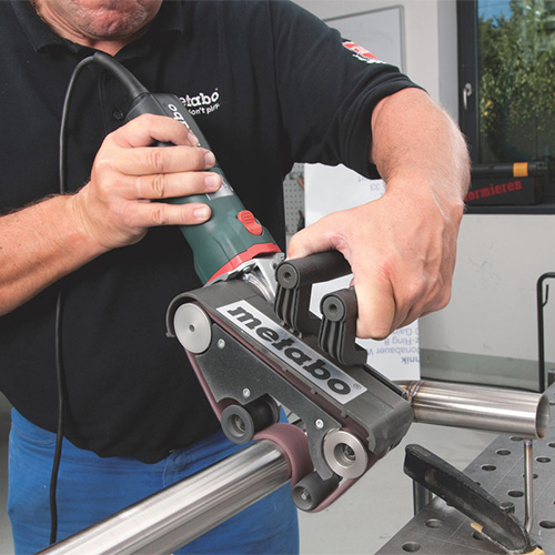 سنباده استیل نواری 900 وات متابو مدل RBE 9-60 SET