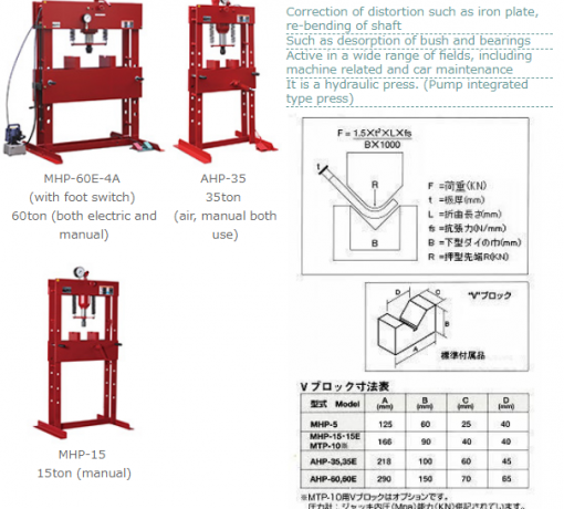 دستگاه پرس 15 تن ماسادا ژاپن مدل MHP-15